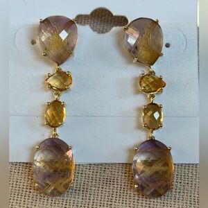 Rarities Carol Brodie Multi Gemstone Drop Earrings